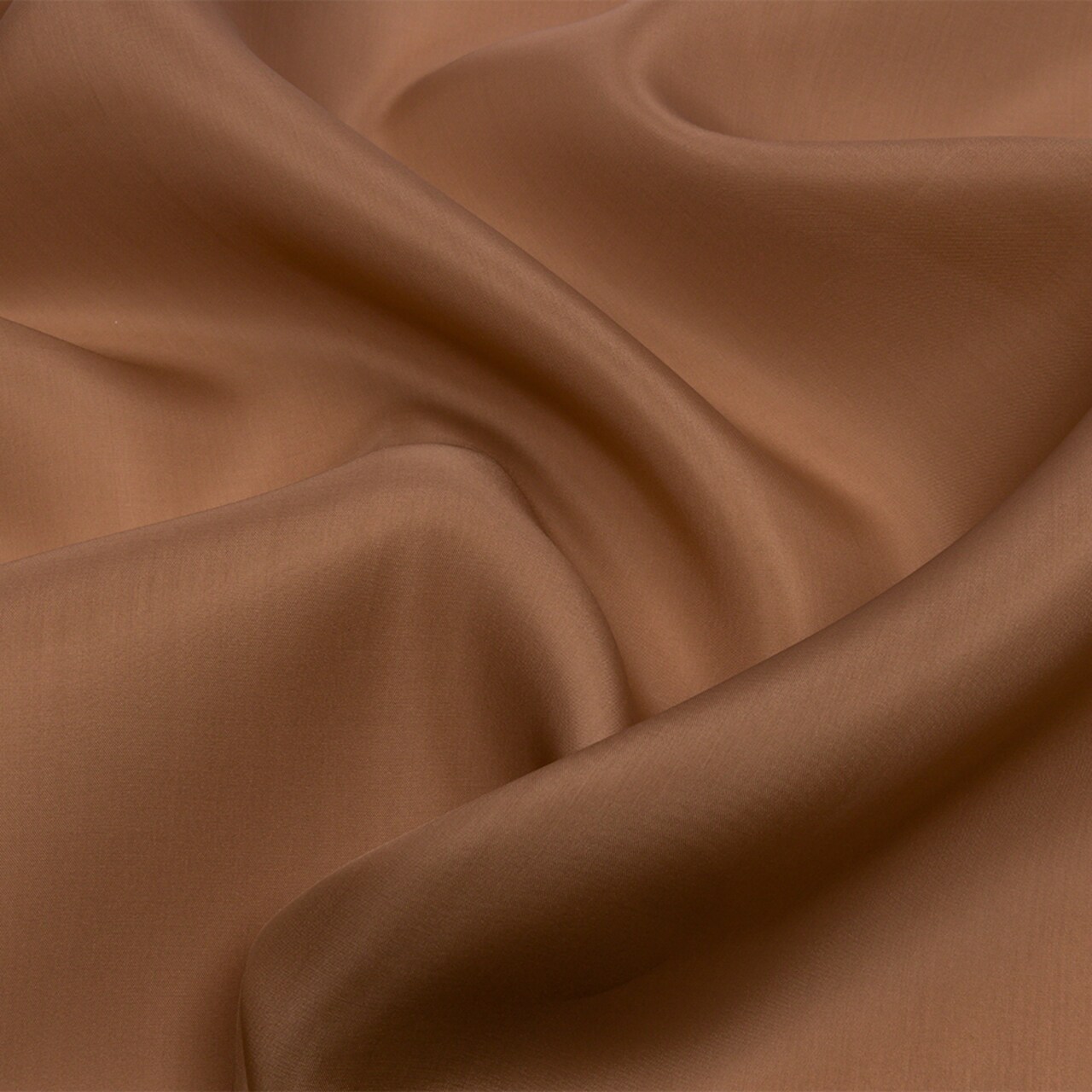 1 Yard Premium Silk Satin-Face Organza Fabric Light Brown Solid Luxury Couture 54" Width